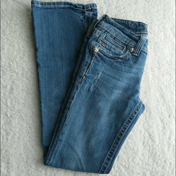 Miss Me Boot Cut Modelo Jeans Cross Design Sz 26 - Picture 5 of 8